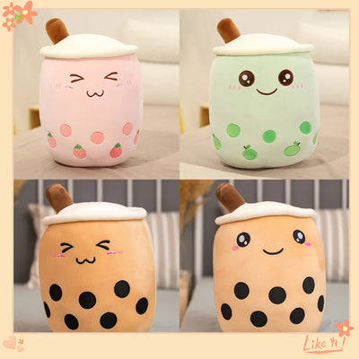 Kawaii Milk Tea Plush Pillow – Cute Boba Stuffed Toy