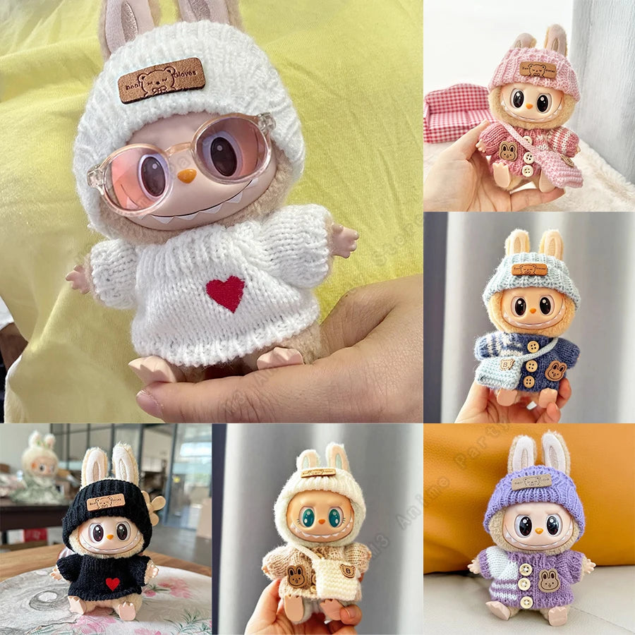 Labubu 17cm Doll Clothes Outfit Set | V1 V2 V3 Sitting Accessories & Designer Clothing