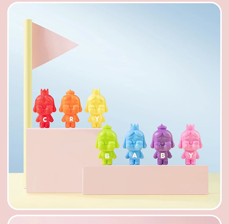 POP MART POP BEAN CRYBABY MINI FIGURE - Rainbow Set / Gradient Color Set