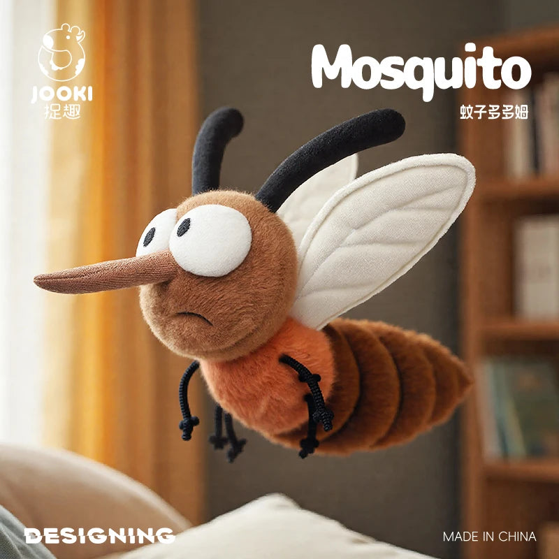 Cute Cartoon Insect Plush Toy Collection – Caterpillar, Firefly, Dragonfly, Mosquito, Cockroach