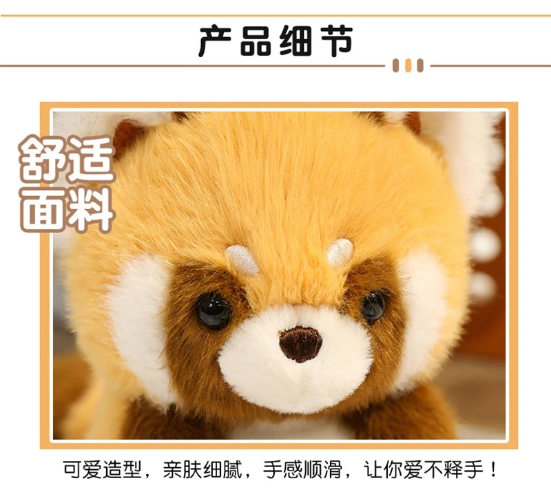 Cute Sitting Animals Plush – Red Panda, Fox, Sloth, Cat, Capybara & Pig