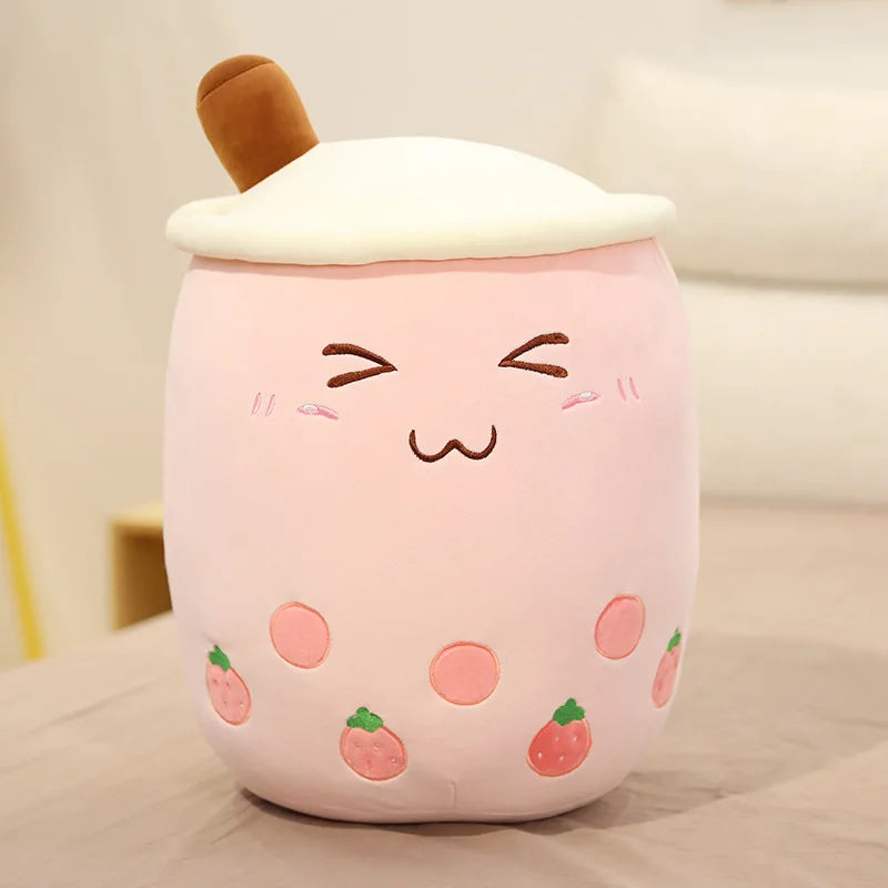 Kawaii Milk Tea Plush Pillow – Cute Boba Stuffed Toy