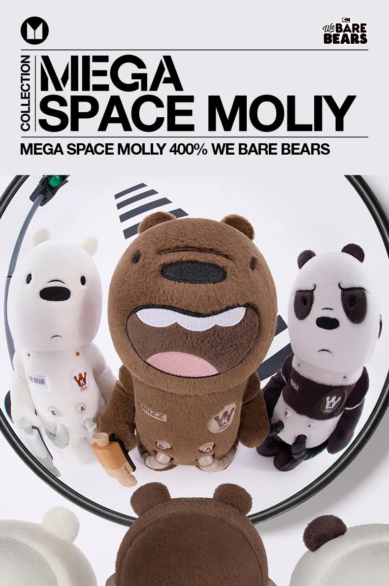 POP MART MEGA SPACE MOLLY 400% We Bare Bears Limited Edition