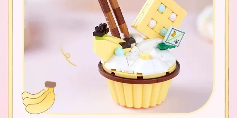 KEEPPLEY Sanrio Cake Cup Series Building Blocks Kuromi My Melody Cinnamoroll Pompompurin