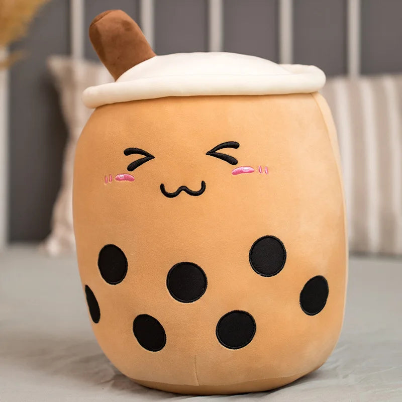 Kawaii Milk Tea Plush Pillow – Cute Boba Stuffed Toy