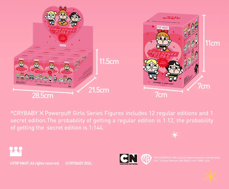 POP MART CRYBABY × Powerpuff Girls Series Blind Box