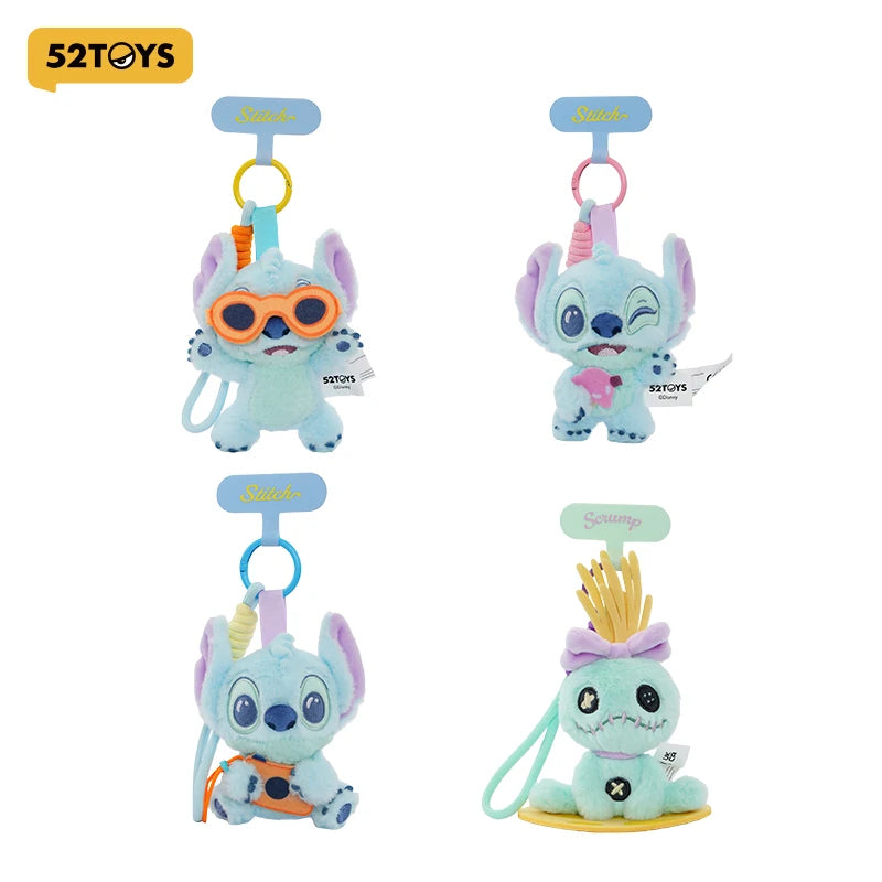 52TOYS Disney Stitch Aloha Hawaii Plush Phone Strap Blind Box