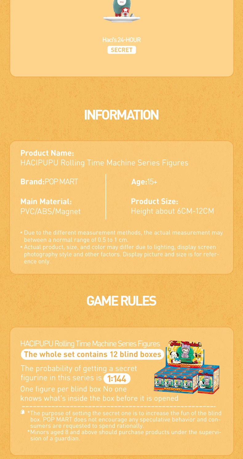 POP MART HACIPUPU Rolling Time Machine Series Blind Box