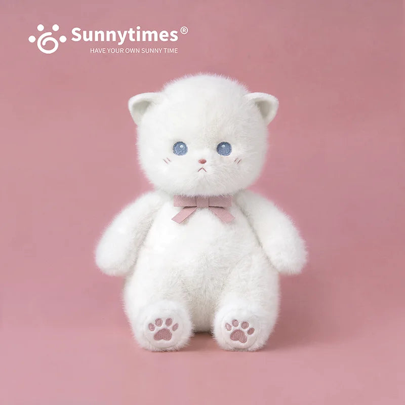 Sunnytimes Waiting Cat Plush Figure 23cm – White