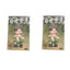 Two identical packages of a figurine with a character on a white background
