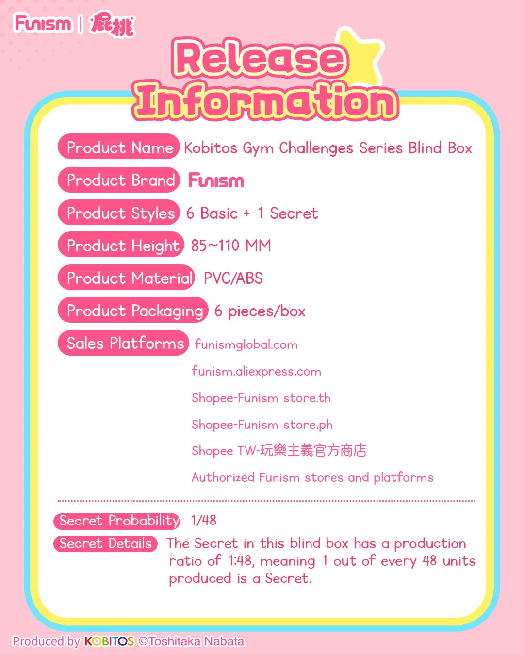 FUNISM Kobitos Gym Challenges Series Blind Box Figures