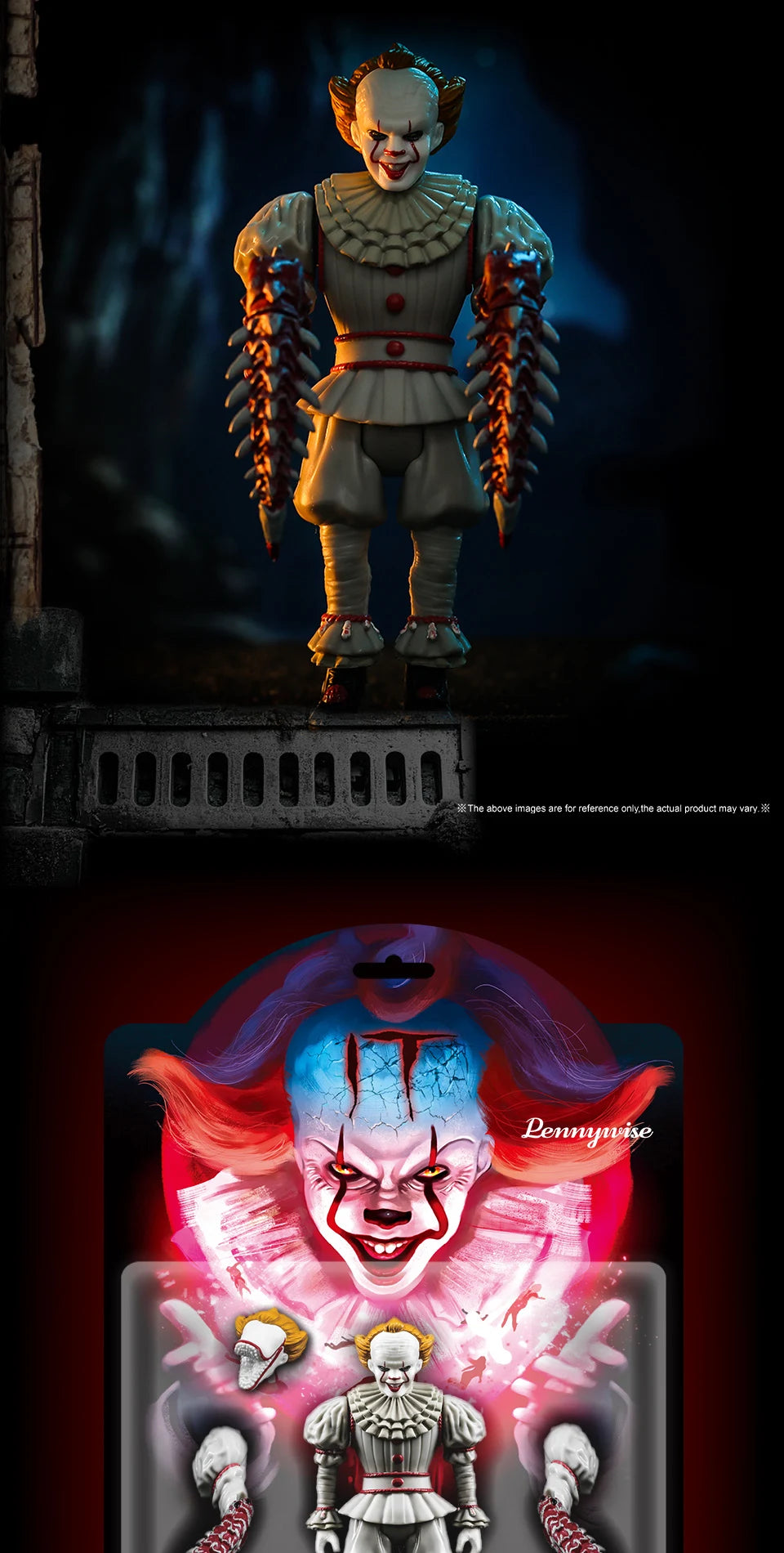 52TOYS Action Figure Dance of Lightning IT-Pennywise, Action Figure Toys, 3.75inch Adjustable Figure Anime Toys Adult Boys Child