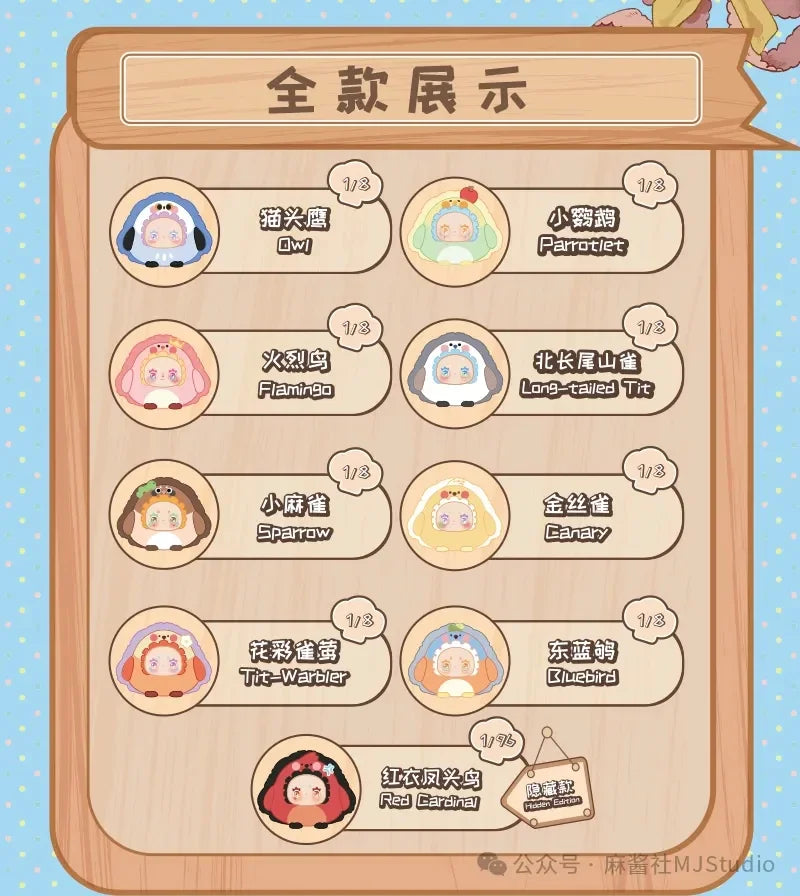 Lovely Emma Birdie Escape Series Blind Box Plush Figures