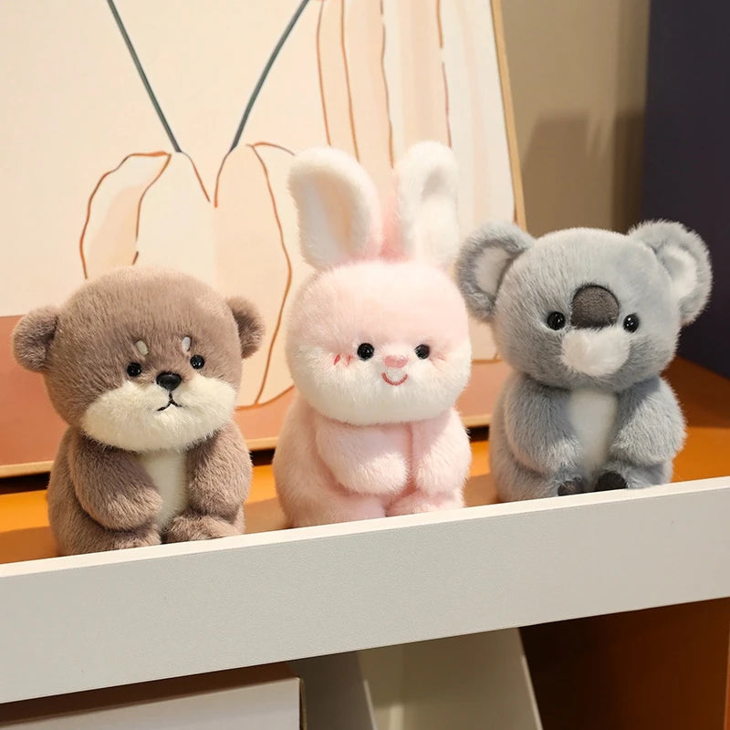Cute Sitting Animals Plush – Red Panda, Fox, Sloth, Cat, Capybara & Pig