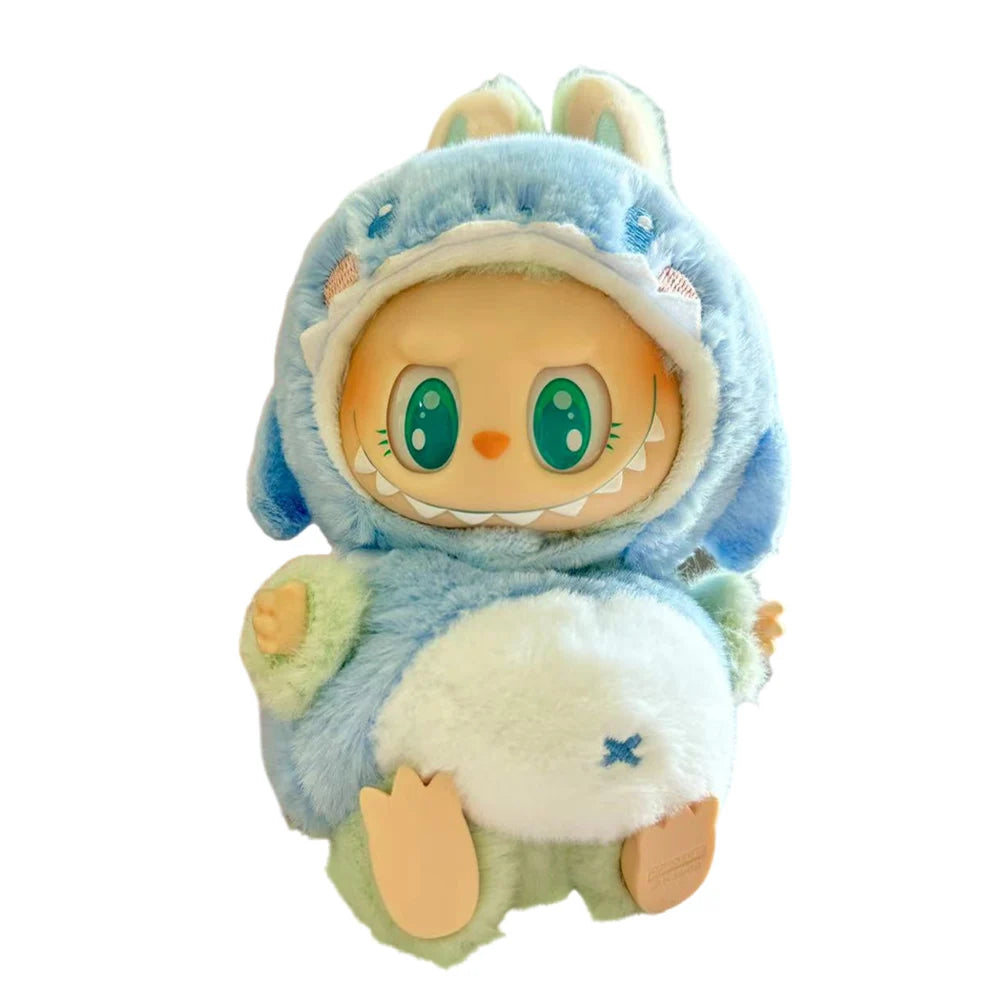 Labubu 17cm Plush Doll Clothes Outfit | K-Pop Inspired Overalls & Party Accessories (Clothing Only)