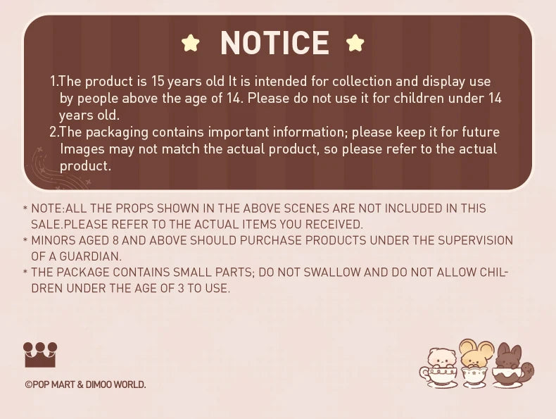 POP MART DIMOO Crush on Coffee Series Vinyl Plush Blister Pack