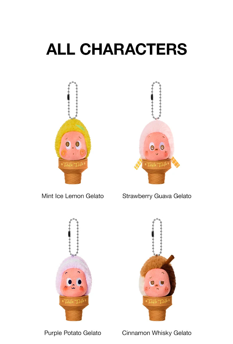 POP MART MOON GELATO Ice Cream Plush Pendant Blind styled product view