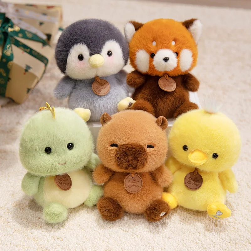 Cute Sitting Animals Plush – Red Panda, Fox, Sloth, Cat, Capybara & Pig
