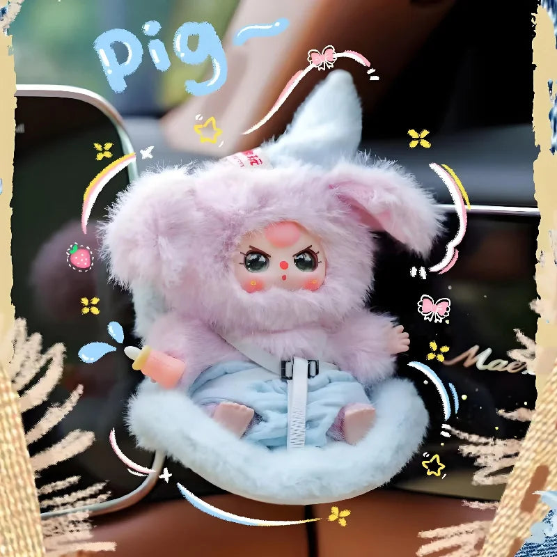 Baby Three Vehicle-Mounted Baby Plush Blind Box Figures