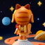 POP MART Crybaby Space Cat Figurine – Orange