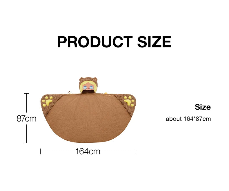 POP MART POP BEAN CRYBABY Fluffy & Cozy Multi-functional Blanket