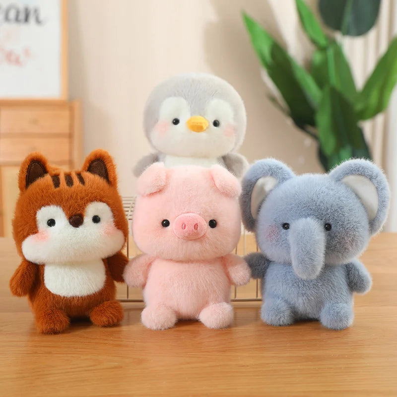 Cute Sitting Animals Plush – Red Panda, Fox, Sloth, Cat, Capybara & Pig
