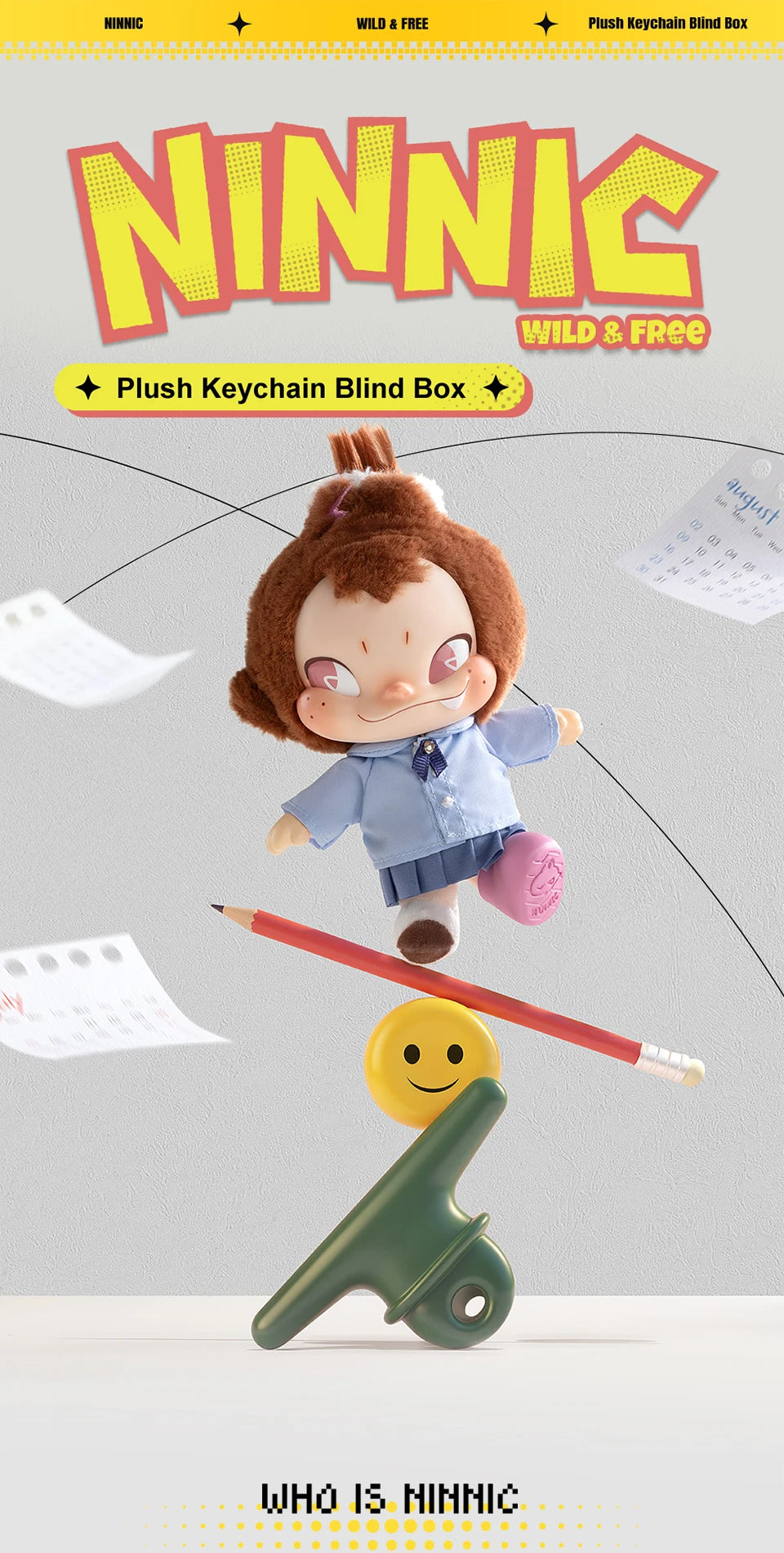 52TOYS NINNIC Wild & Free Plush Keychain Blind Box