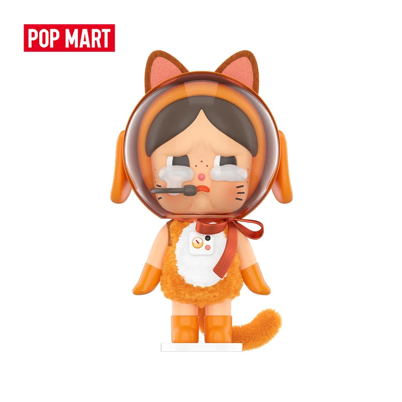 POP MART Crybaby Space Cat Figurine – Orange