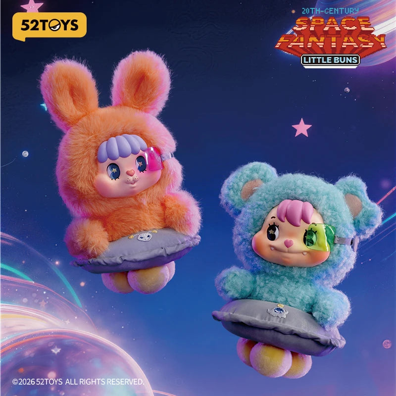 52TOYS Blind Box LITTLE BUNS 20th-Century Space Fantasy Series Plush detail view