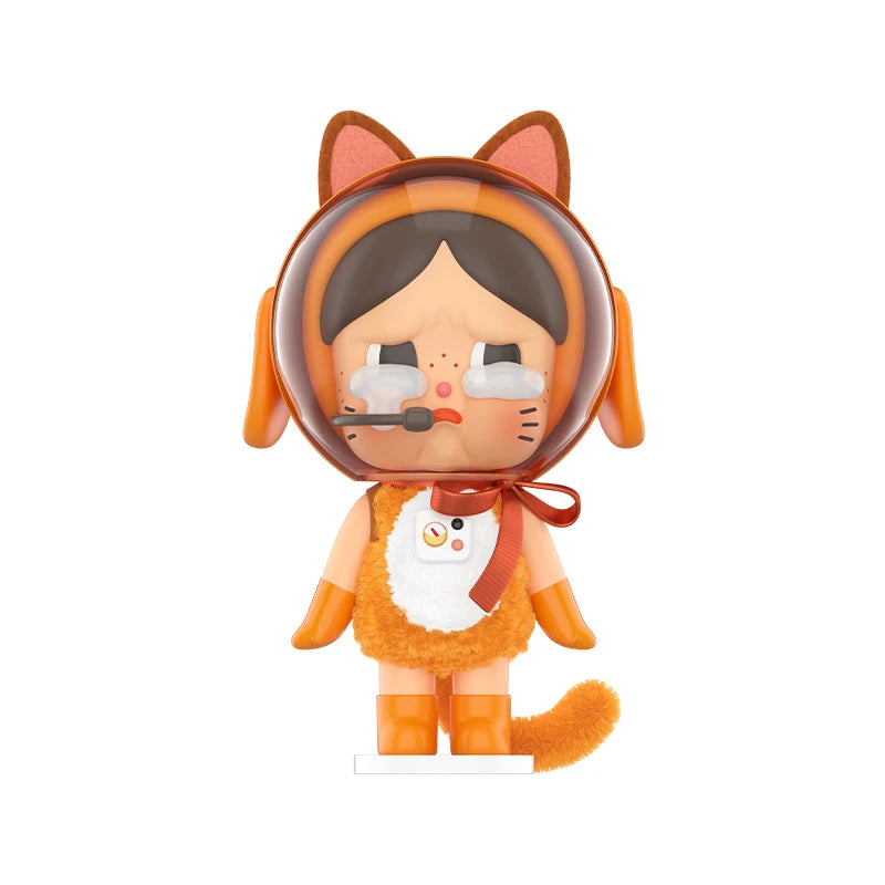POP MART Crybaby Space Cat Figurine – Orange