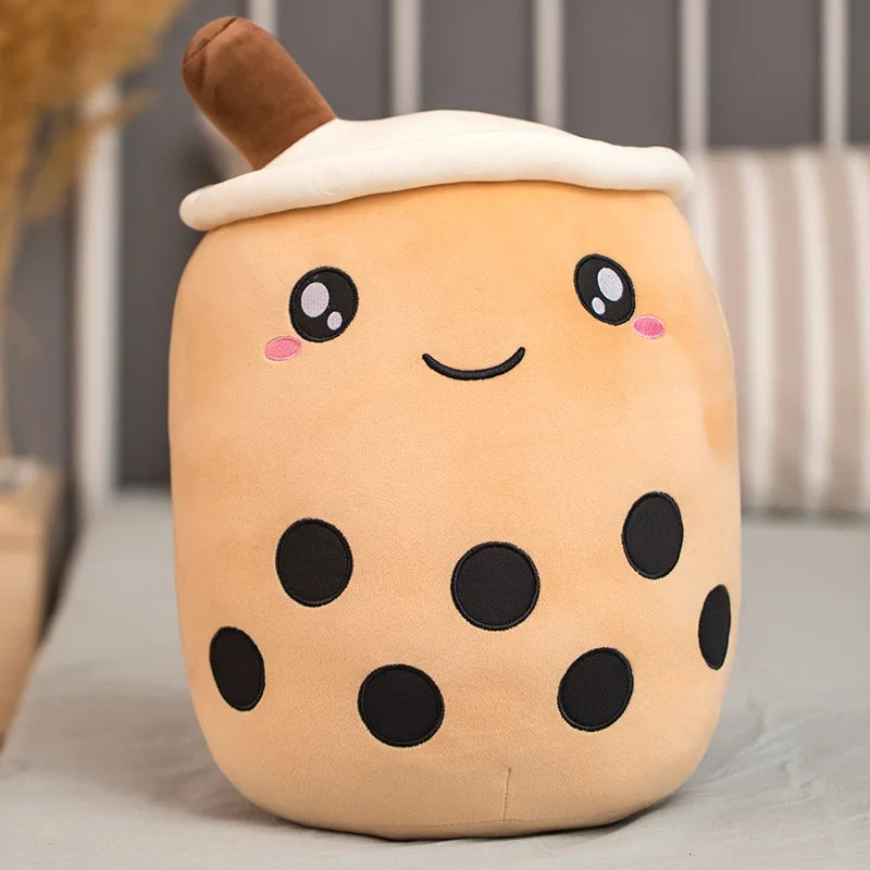 Kawaii Milk Tea Plush Pillow – Cute Boba Stuffed Toy