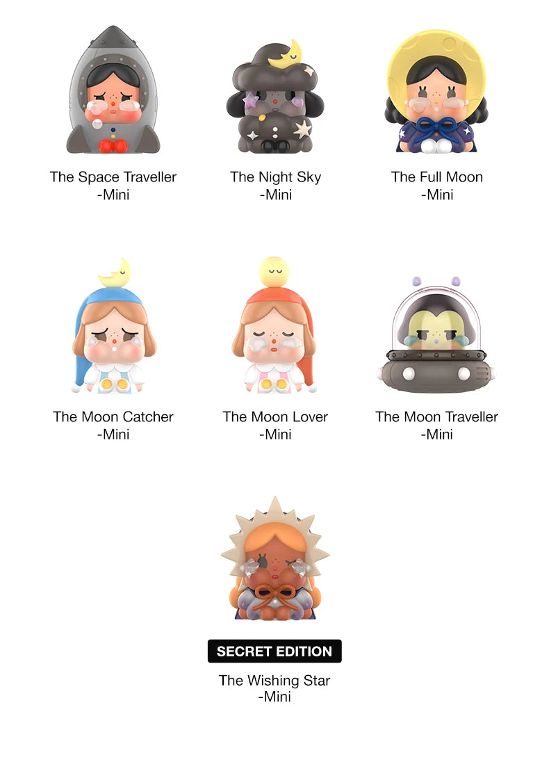 POP MART Crybaby Crying to the Moon Sitting Series Blind Box Figures