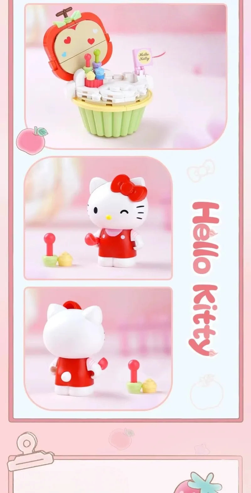 KEEPPLEY Sanrio Cake Cup Series Building Blocks Kuromi My Melody Cinnamoroll Pompompurin