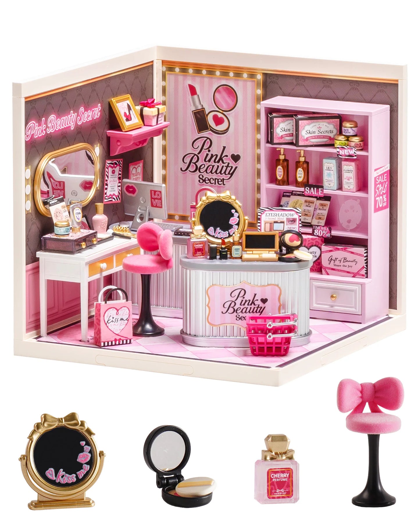 ROBOTIME Rolife Super Creator Series Pink Beauty Dollhouse packaging view