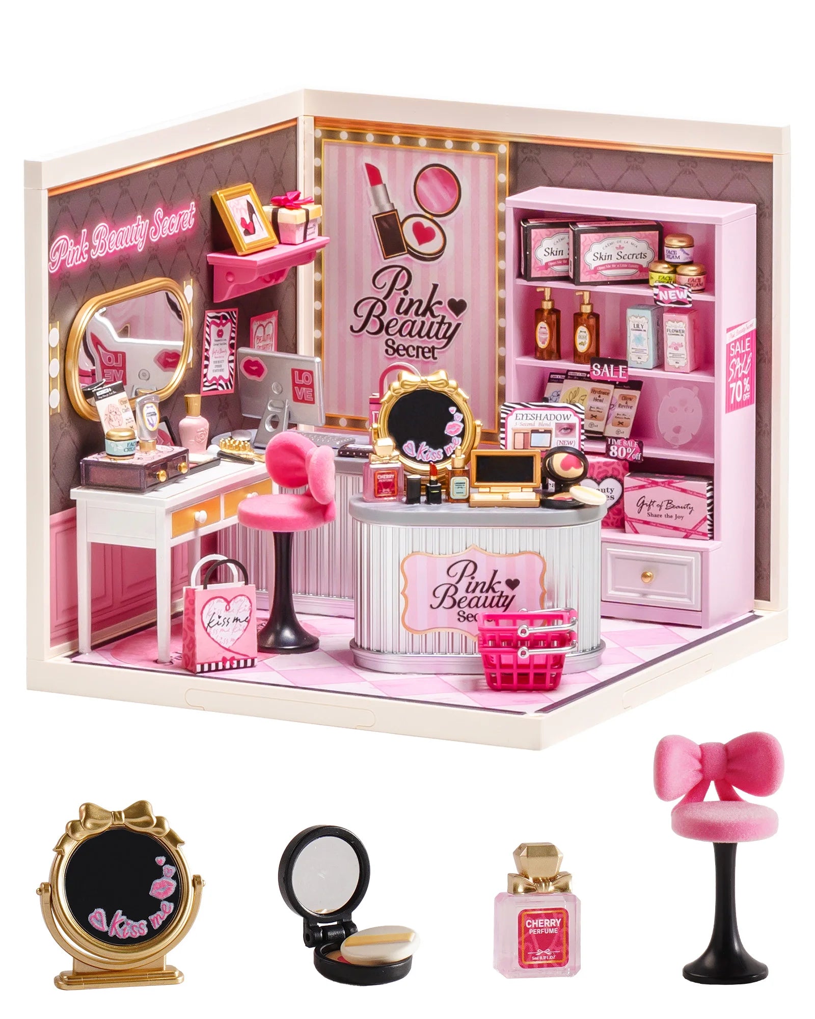 ROBOTIME Rolife Super Creator Series Pink Beauty Dollhouse packaging view