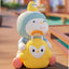 Children's toy with a cartoon character on a wooden floor