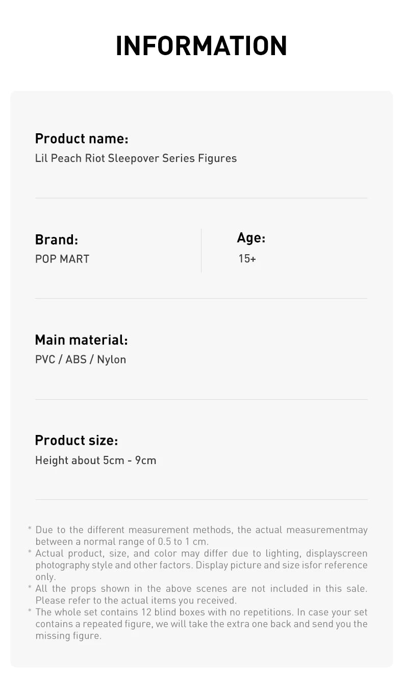 POP MART Lil Peach Riot Sleepover Series Blind Box