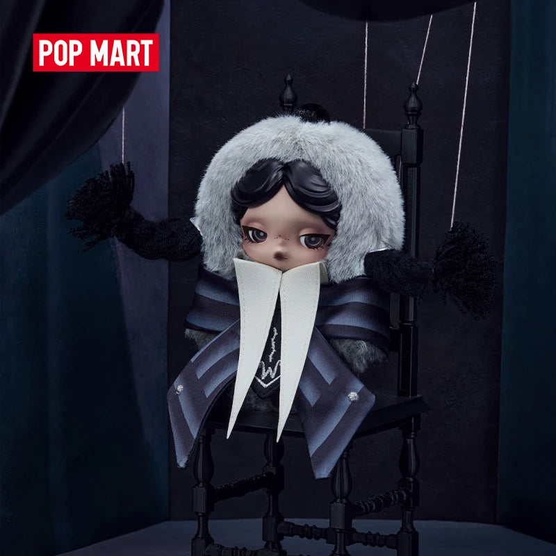 POP MART SKULLPANDA × Wednesday Plush – Nevermore Academy Uniform Edition