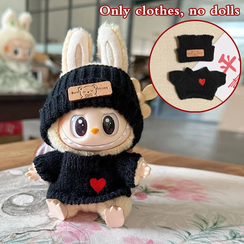 Labubu 17cm Doll Clothes Outfit Set | V1 V2 V3 Sitting Accessories & Designer Clothing