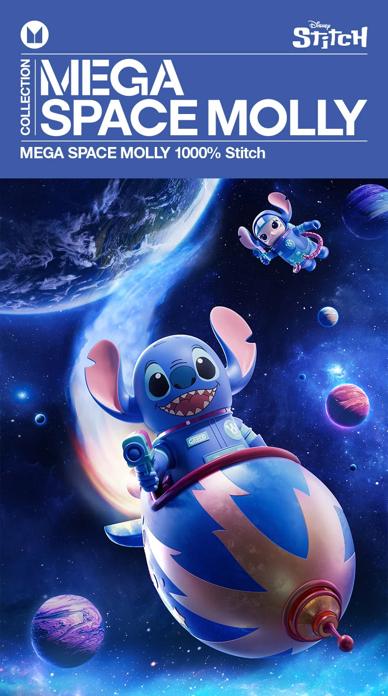 POP MART MEGA SPACE MOLLY 1000% Stitch Limited Edition Figure
