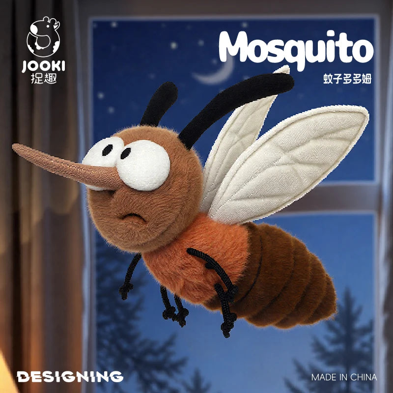 Cute Cartoon Insect Plush Toy Collection – Caterpillar, Firefly, Dragonfly, Mosquito, Cockroach