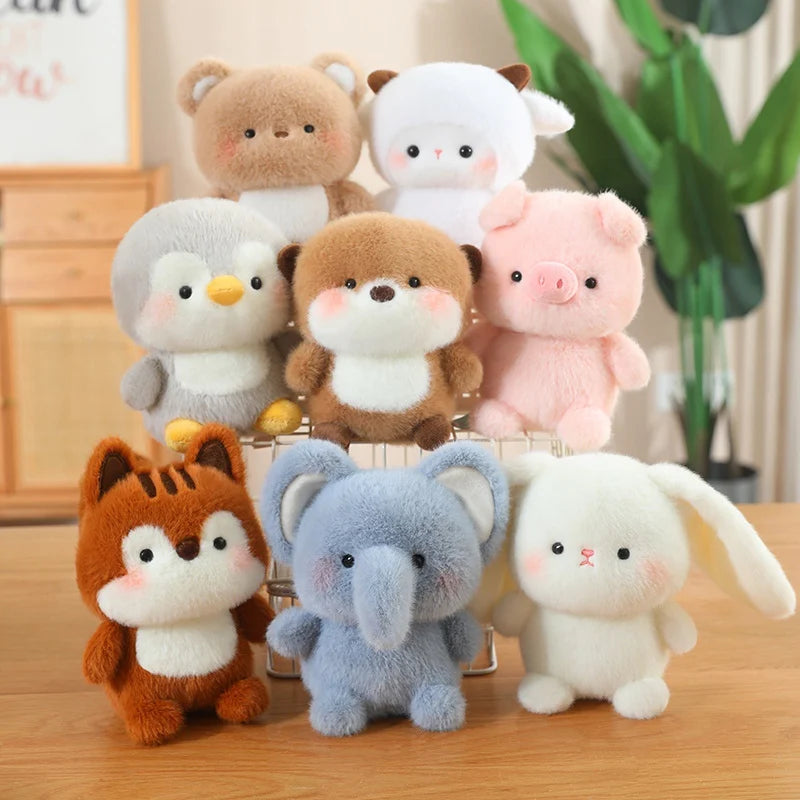 Cute Sitting Animals Plush – Red Panda, Fox, Sloth, Cat, Capybara & Pig