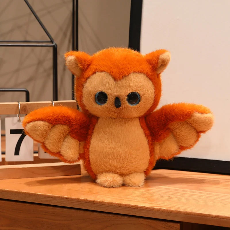 Orange&Brown Owl Plush Toy Kawaii Stuffed Animal with Big Sparkly Eyes image 17