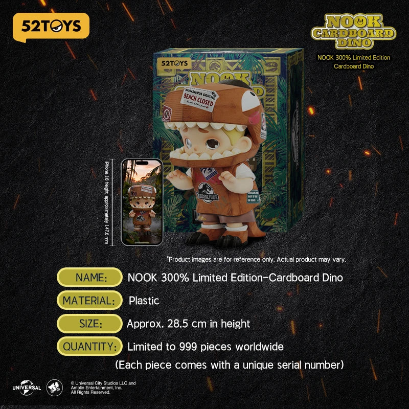 52TOYS NOOK 300% Limited Edition Cardboard Dino Figure