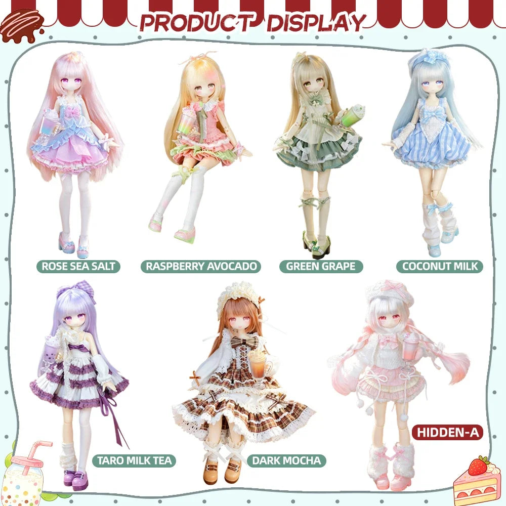 Momotale Four Seasons Tea Tales Series 22cm Bjd Blind Box Movable side view