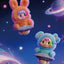 52TOYS Blind Box LITTLE BUNS 20th-Century Space Fantasy Series Plush image 12
