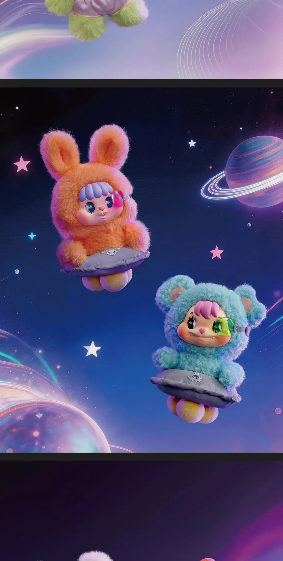 52TOYS Blind Box LITTLE BUNS 20th-Century Space Fantasy Series Plush image 12