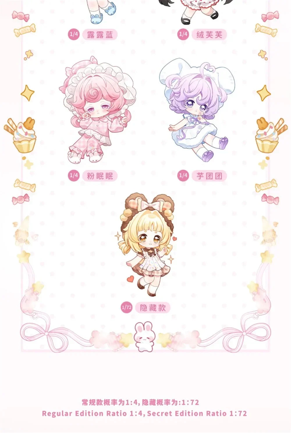 Come4free Bonn Milk Cake Dream Puff Series 1/12 BJD Blind Box Collectible Figures