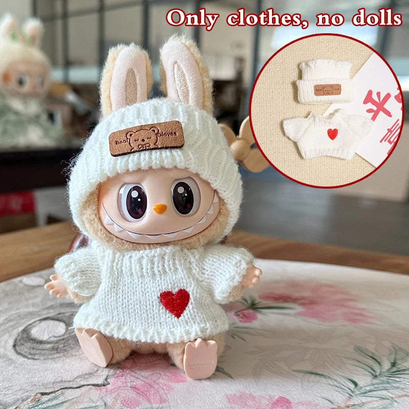 Labubu 17cm Doll Clothes Outfit Set | V1 V2 V3 Sitting Accessories & Designer Clothing