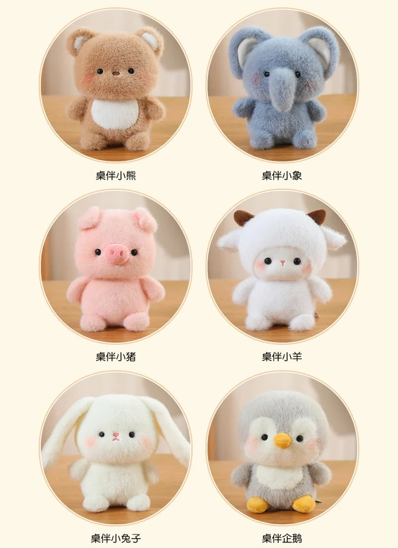 Cute Sitting Animals Plush – Red Panda, Fox, Sloth, Cat, Capybara & Pig